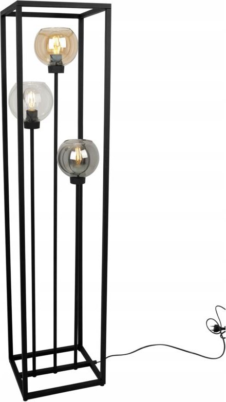 Stehleuchte, Metallschirm, Schwarz, 130 cm