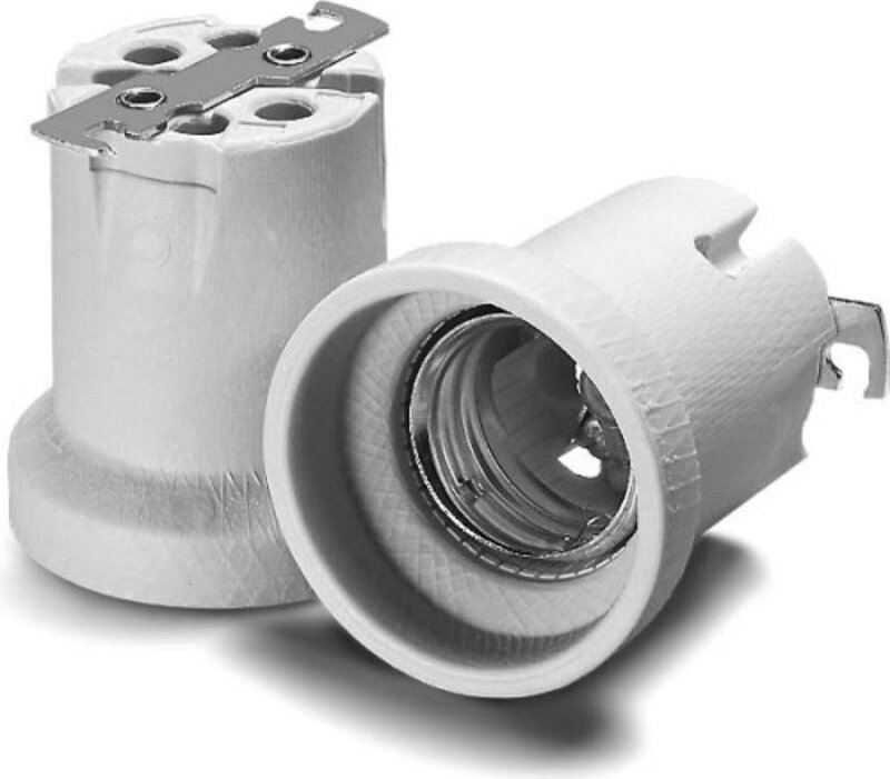 Houben Fassung E40 Porz,ws,LP-Sich.,M5 108375