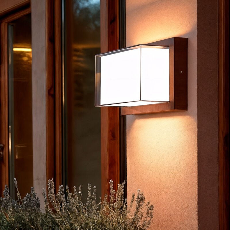 Thumbnail - Ledkia - led Wandleuchte Außen 12 w Aluminium cct wählbar Doppelter Diffusor Caelia Rost