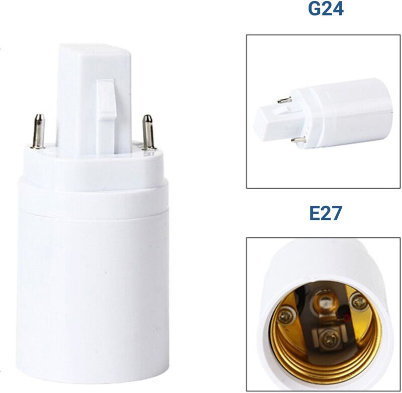 Adapter für Glühbirnen - Von G24 auf E27
