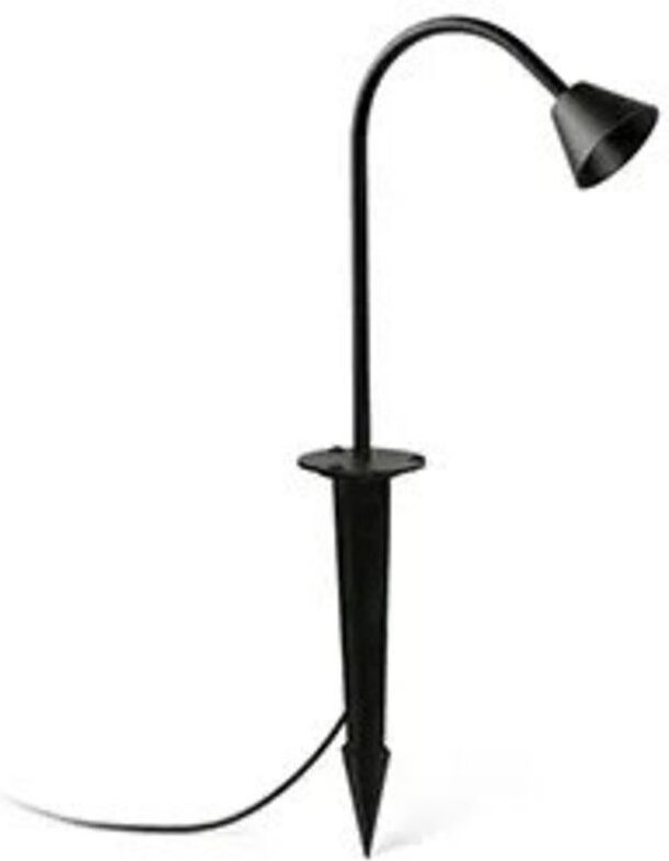 Faro Barcelona - Schwarze Pfahllampe lily 75620-2