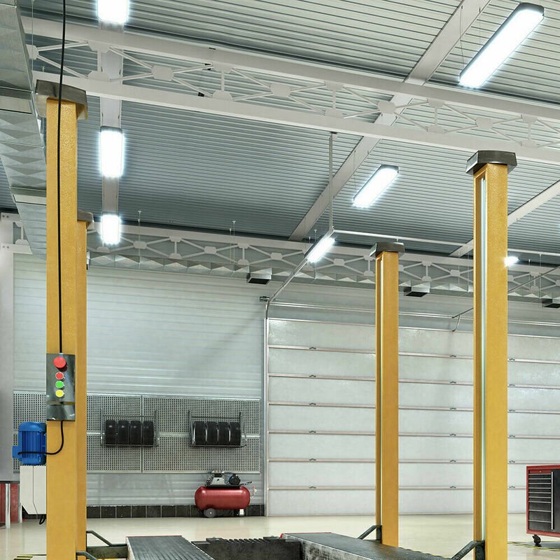 LED Feuchtraumleuchte 157,5 cm LED Röhre Garage Werkstattleuchte kaltweiß LED Wannenleuchte 22 Watt, 1xT8 2000lm 6000K, ...