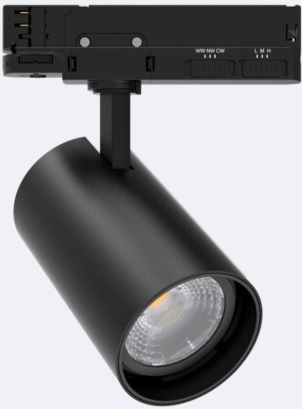 Efectoled - 3-Phasenstromschiene LED-Strahler 40W Fasano Dimmbar Schwarz 3200K Warmweiß