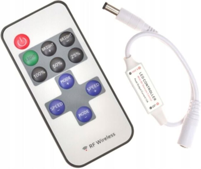 LED RF Dimmer 72W Mini + Fernbedienung für LED-Streifen