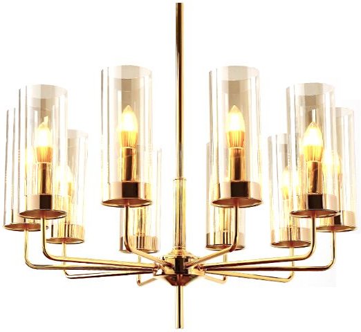 Eterion Kronleuchter 10 Cognac – 70 cm großer bernsteinfarbener Kronleuchter