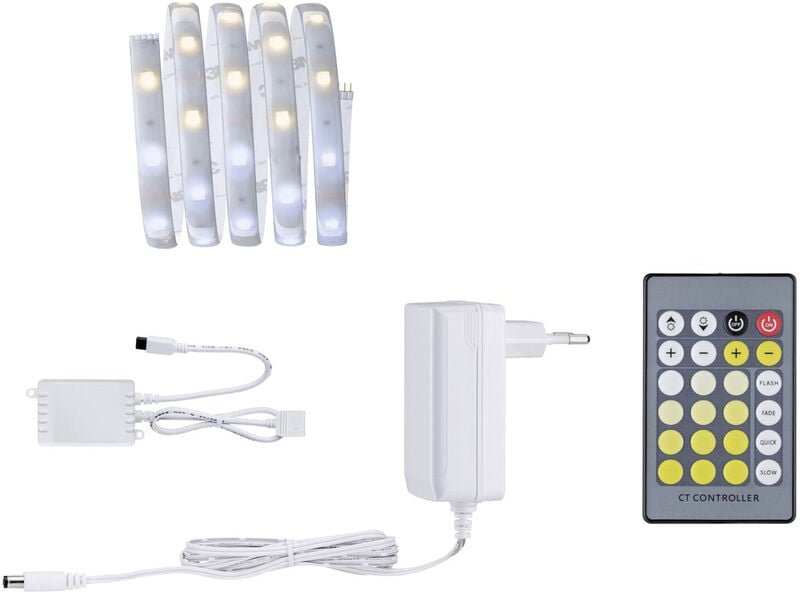 Paulmann 79876 LED-Streifen-Basisset mit Stecker 24 V 1.5 m Warmweiß 1 Set