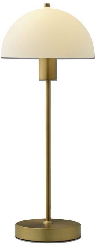 Herstal Vienda - 1 leichte Glastischlampe Weiß, Messing, E14