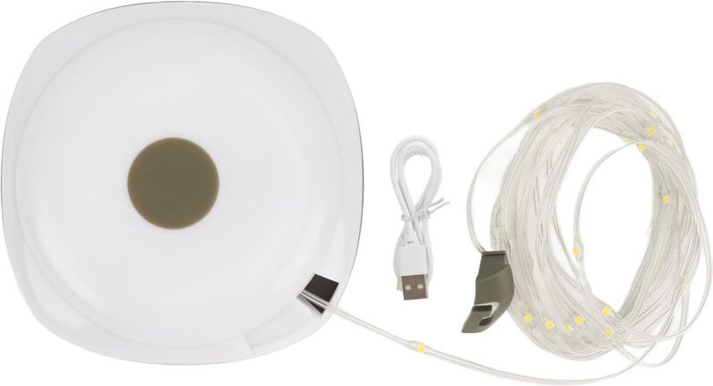 Wiederaufladbare Campinglampe über USB, helle LED, ABS-Gehäuse, ideal für Reisen im Freien.