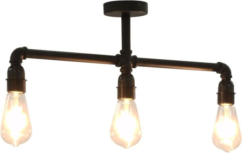 Deckenleuchte Schwarz 3 x E27-Fassungen Vidaxl