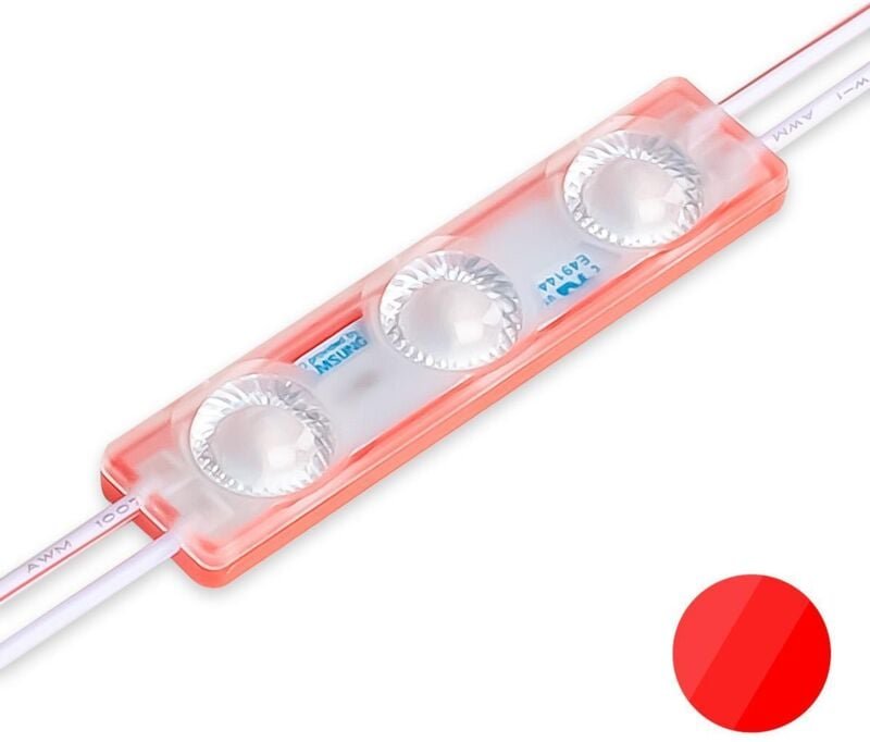 LED Modul 1,5W 12V 170° IP65 - Lichtfarbe: Rot