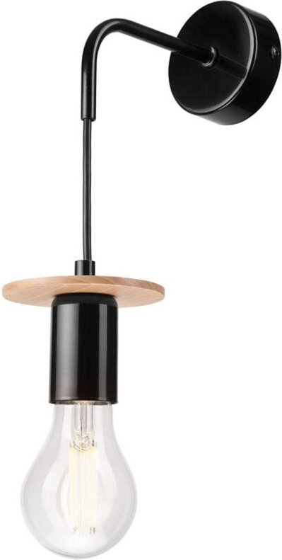 Lamkur Lighting - Lamkur Angelina Wandleuchte Schwarz, 1x E27