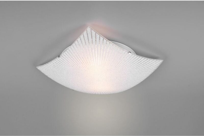 Iperbriko - Elisa Transparent Glas Quadratische Deckenleuchte 2xE27 Trio Beleuchtung