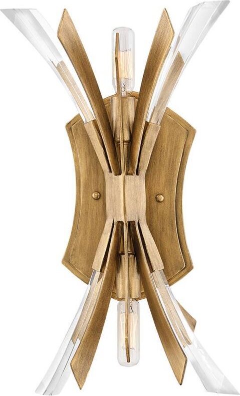 Vida Hinkley Fredrick Ramond 2 Light Wandleuchte Gold brüniert