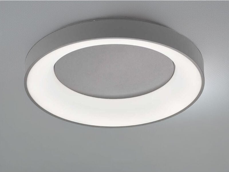 Wofi - Große led Deckenleuchte shay dimmbar in Dunkelgrau, ø 59cm