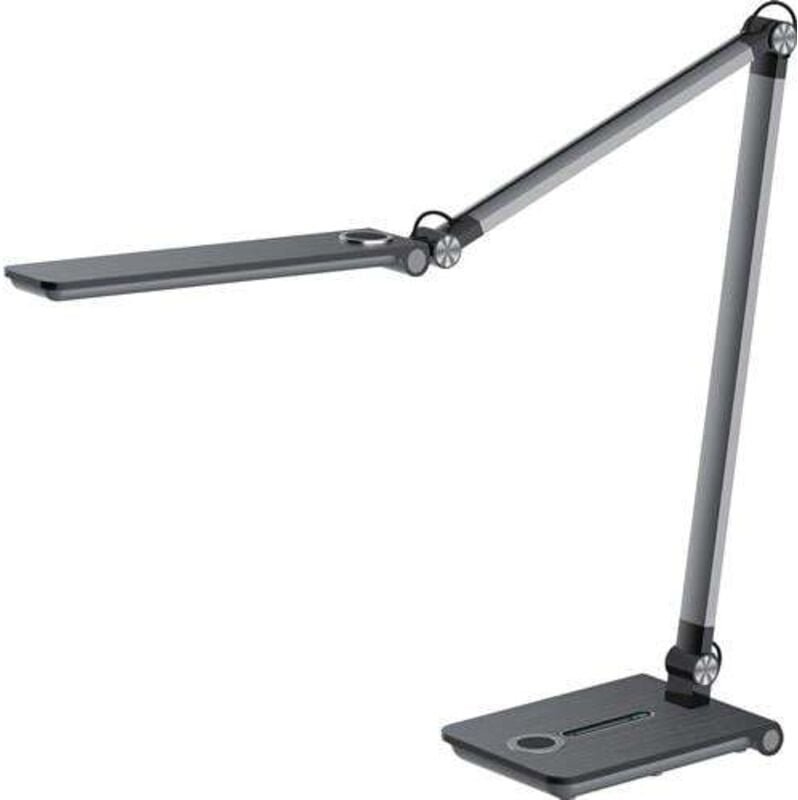 Schreibtischleuchte Wave grau metallic H.max.760mm Standfuß m.LED Hansa