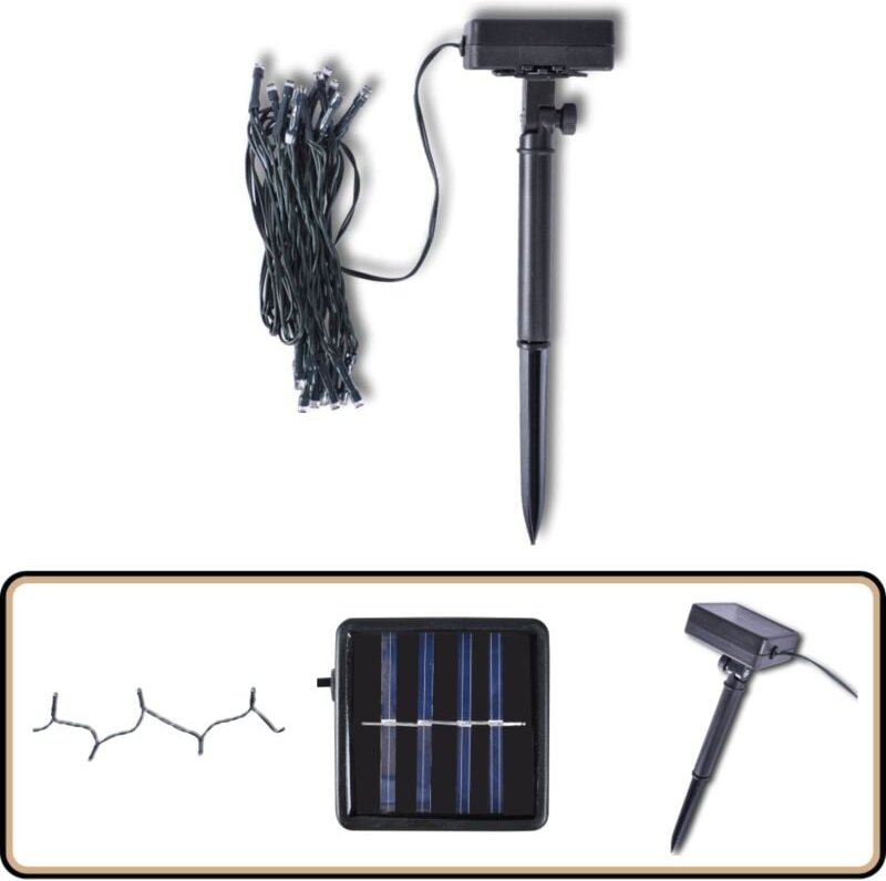 2 x Solar Lichtkette 24 led 3,8m Solarleuchte Leuchten Lichterkette - Solar Beleuchtung - Outdoor Beleuchtung - Garten B...