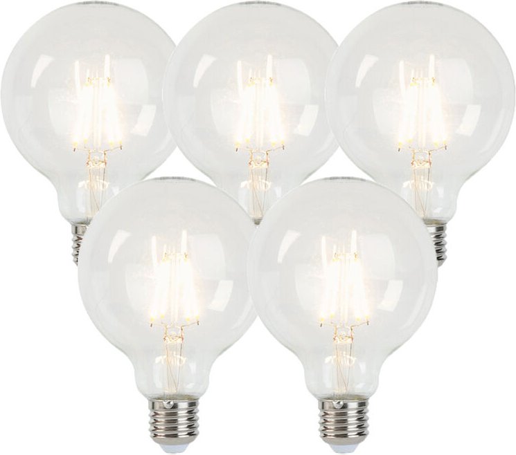 Set mit 5 dimmbaren LED-Lampen E27 G95 5W 470 lm 2700K