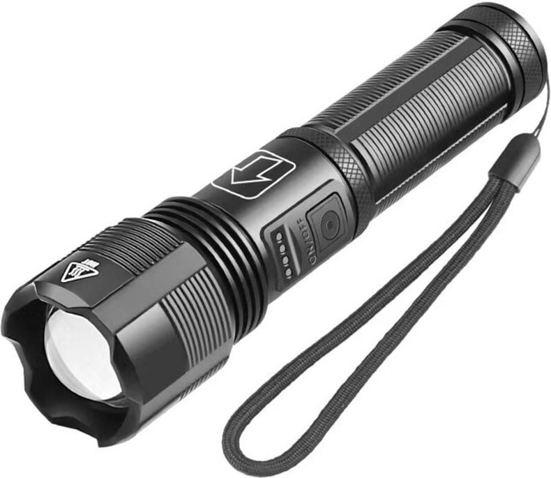 Lampe torche LED rechargeable super puissante 1000 lumens, 5 modes d'éclairage