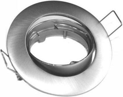 Silver Electronics - Runder Kippring nickel satin rod Lampenfassung GU10 Inklusive