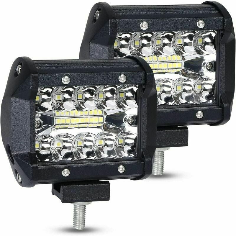 STÜCKE 60 W LED-Arbeitsscheinwerfer, Flood Spot Combo Nebelscheinwerfer-Fahrlampe, LED-Scheinwerfer mit großer Reichweit...