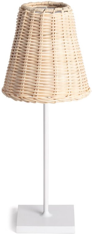 LED Tischleuchte Tragbar Aussen mit Batterie USB wiederaufladbar Metall Medinilla Weiß