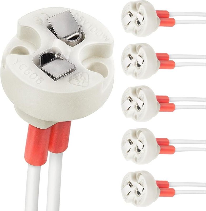 Thumbnail - Lablanc - Bi-Pin-Sockel, G4, GU5.3, G6.35, GY6.35, GX5.3 MR16, GZ4 MR11, Halogen-Glühlampenfassung, Keramikkörper-Lampen...