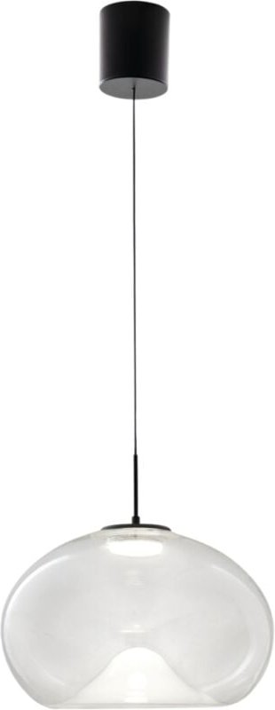 Brena – Transparente Einzelpendelleuchte von Fabas Luce – Dimmbare 14-W-LED – Deckenleuchte – Durchmesser 33 cm