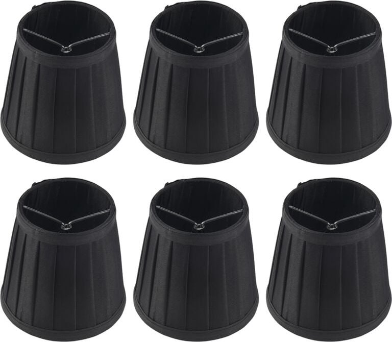 Clip-on-Lampenschirme für Kerzenleuchter, Kronleuchter, für Decken, Pendelleuchte, Tischlampe, Bodenleuchte, 6 Stück, Sc...