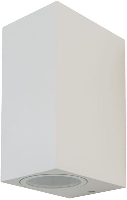 Doppelter LED-Wandstrahlerhalter 2GU10 Quadratisch Aluminium Weiß Farbe IP44 - V-tac