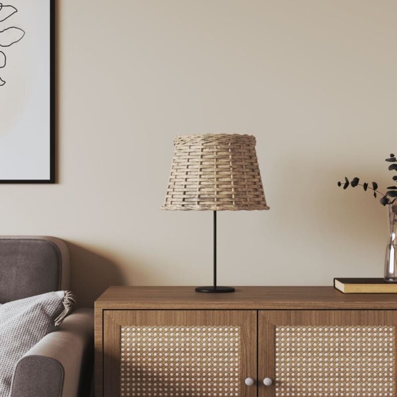 Lampenschirm Braun Ø25x17 cm Korbweide Vidaxl