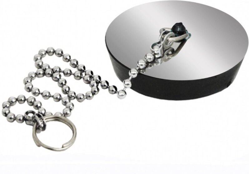 Trade Shop Traesio - Trade Shop - set 2 pezzi tappi lavandino 3,8 cm mit catenella lavanderien -