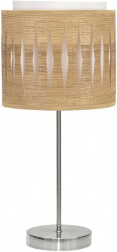 Tischleuchte alexandra Farbe nickel/helles Holz Modell fabrilamp