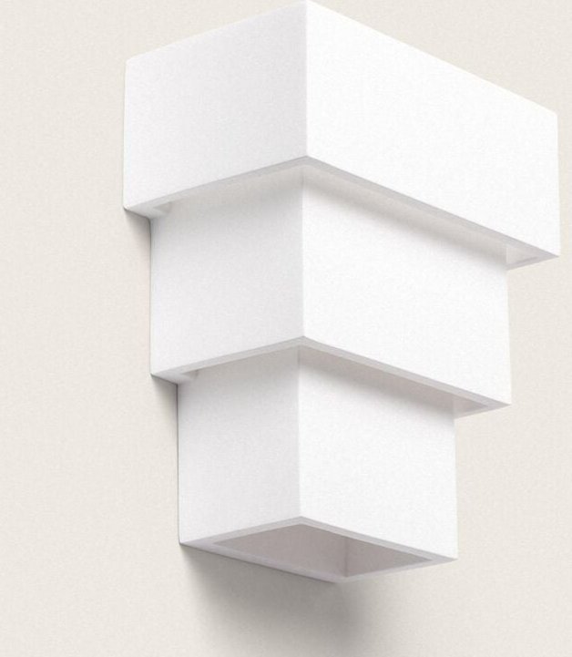 Wandleuchte Gips Tatane Weiß