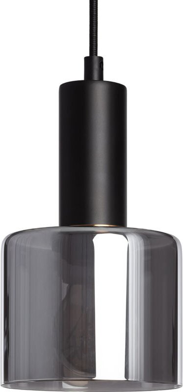 Pendelleuchte Metall und Glas Danae Rauchgrau