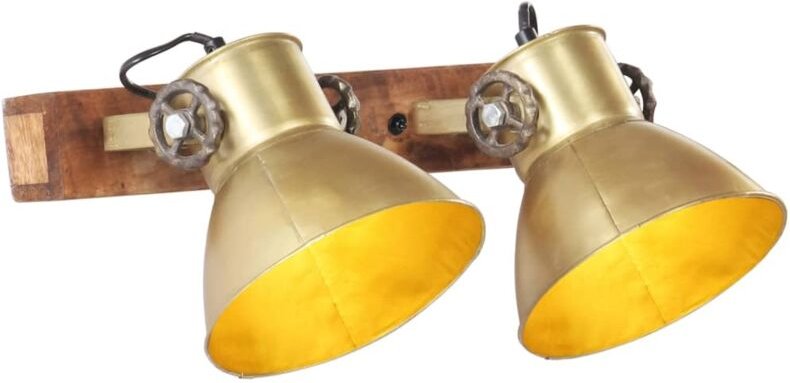 vidaXL Wandlampe Industriestil Messing 45x25 cm E27
