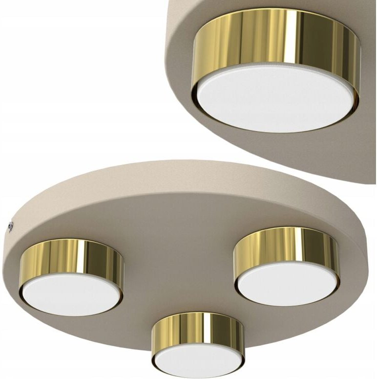 DECKENLEUCHTE LED PLAFON LOFT GX53 KASHMERE GOLD POLISH DEKORATIVE LAMPE 3-flammig