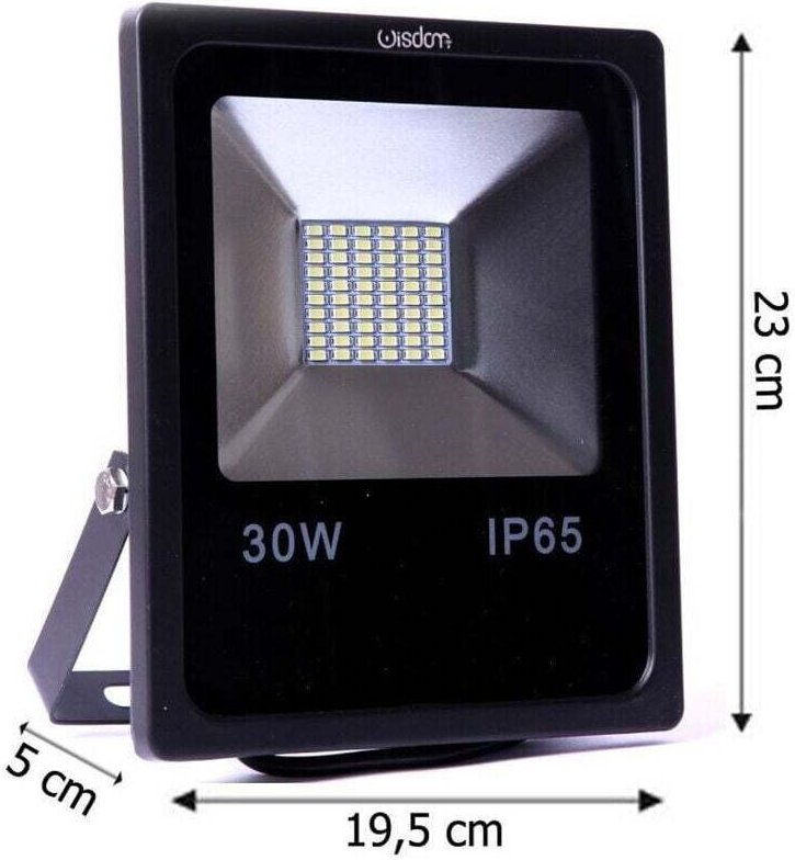 Wisdom - Professioneller LED-Flutlichtstrahler 5730 für den Außenbereich IP65 Wisdom 30 w 2 Effizient - - Warmweiß - - Y...