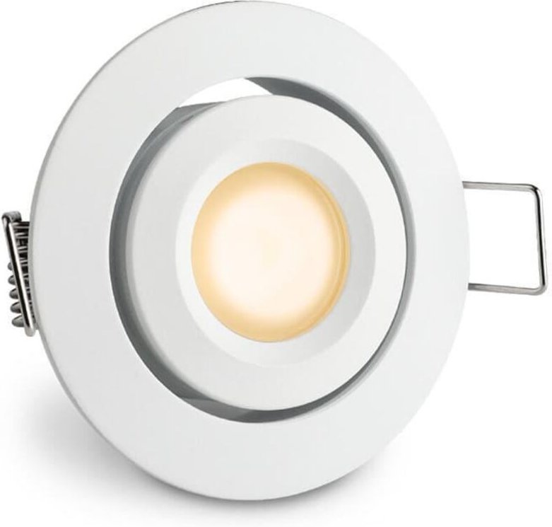 Einbaustrahler Mini schwenkbar Matera 3W IP44 durchverbindbar - Lichtfarbe: 2700K - Farbe: weiß RAL 9016