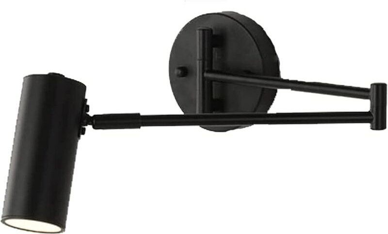 Wandleuchte für Schlafzimmer, Wandleuchte mit goldenem Arm, Nachtleselampe, moderne verstellbare Wandleuchte aus Metall,...