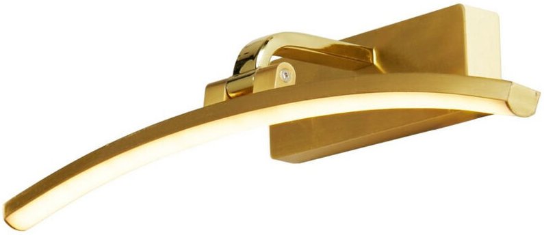 Searchlight Santorini 40 cm große Bilderleuchte aus satiniertem Messing, gebürstetes Metall