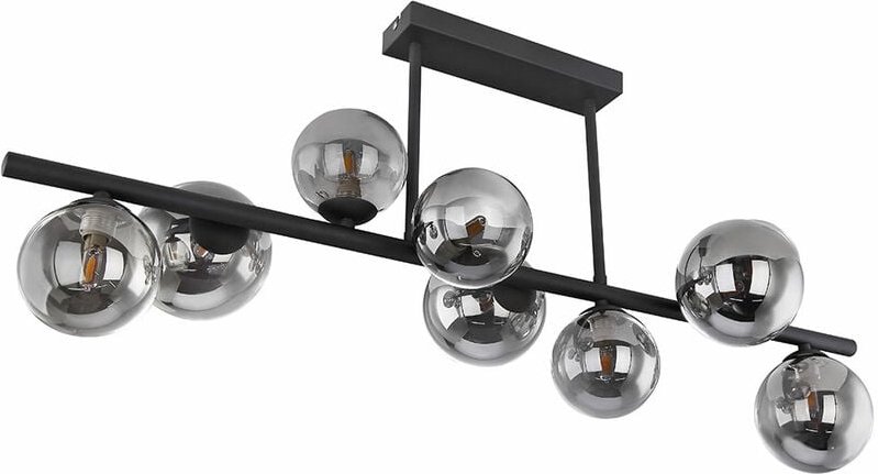 Thumbnail - Deckenleuchte Deckenlampe mit Glas Strahler Wohnzimmer Kugel Deckenlampen Glaskugeln Esstisch led schwarz 9 flammig, 9x ...