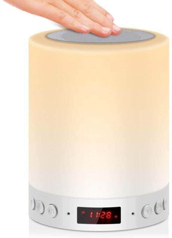 5-in-1 Tragbare, wiederaufladbare Touchscreen-Nachttischlampe, LED-Nachtlicht, Kindertischlampe, Bluetooth-Lautsprecher,...