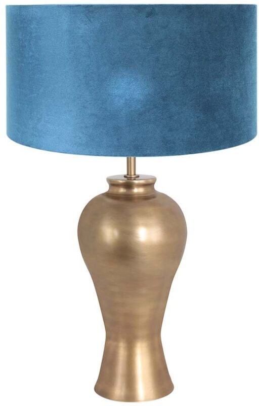 Tischlampe - Brass - bronze - metall veloursstoff - - Steinhauer