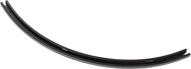 Moderne schwarze Schiene 90° gebogen 1-phasig - Iconic