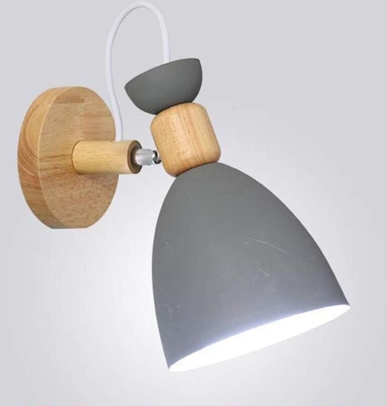 Kreative, moderne Wandlampe, einfache Wandlampe aus Eisen, E27-Sockel, nordischer Art-Deco-Stil, für Schlafzimmer, Wohnz...