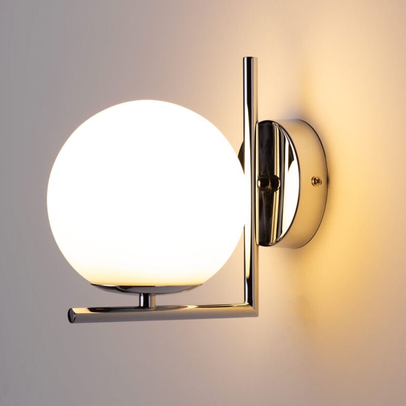 Opalglaskugel Wandleuchte „Margaret“