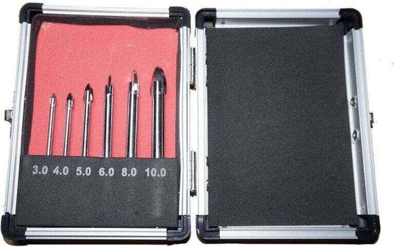 YMYNYTrade Shop - 6er Set Flügelbohrer für Glas und Keramik für Bohrer 3/4/5/6/8/10 mm -