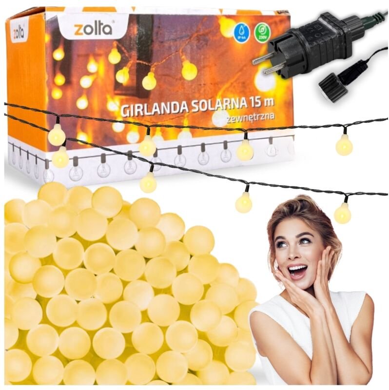 LED Garten Lichtergirlande für Balkon Kugel Lampen Vorhang IP44 für den Garten