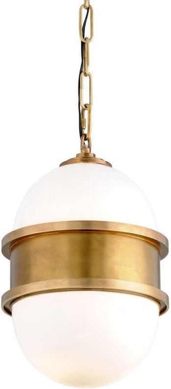 Broomley 1 Pendelleuchte Vintage Messing, Glas