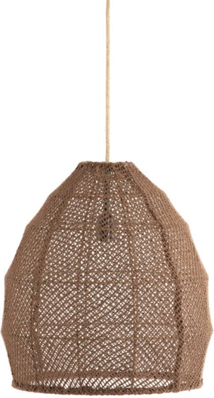 Hängeleuchte - Makassar - braun - textil - E27 - - Light&living